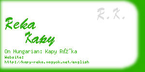 reka kapy business card